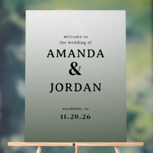 Elegant Grey Wedding Sign