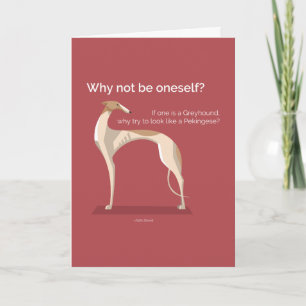 Elegant greyhound card with inspirational quote