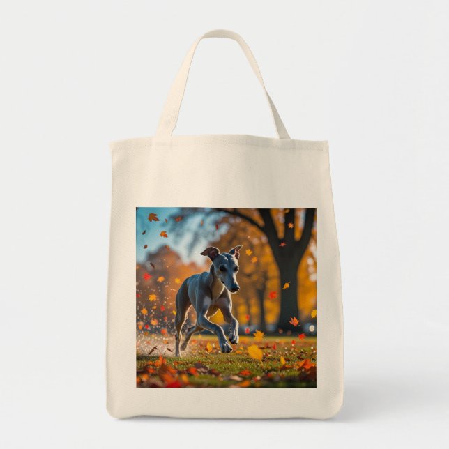 Elegant Greyhound Grocery Tote (Front)
