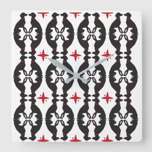 Elegant Greyhound Pattern Clock