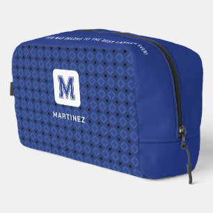 Elegant Greyish Blue Toiletry Bag for Man/Father