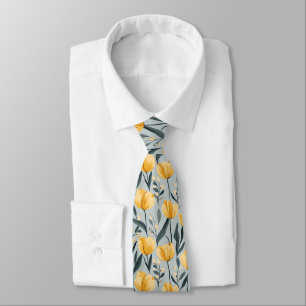 Elegant Groomsman Gift Tulip Flower Tie