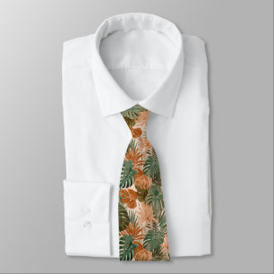 Elegant Groomsmen Gift Tropical Floral Tie