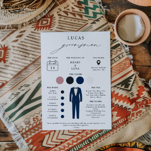 Elegant Groomsmen Proposal & Info Card