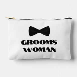 elegant groomswoman black tie wedding accessory pouch