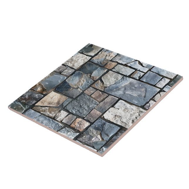 Elegant Grouted Flagstone Tiles for Outdoor Spaces (Side)