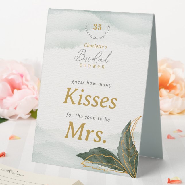 Elegant Guess How Many Kisses Bridal Shower Game (In SItu (Wedding))