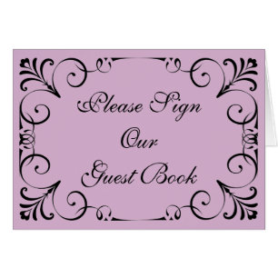 Elegant Guest Book Wedding or Party Lavender