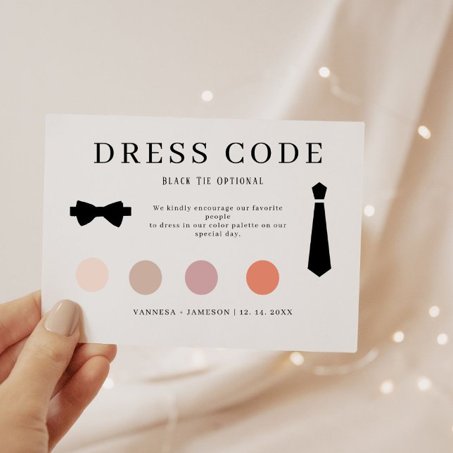 Elegant Guest dress code card,  attire  Enclosure Card (Creator Uploaded)
