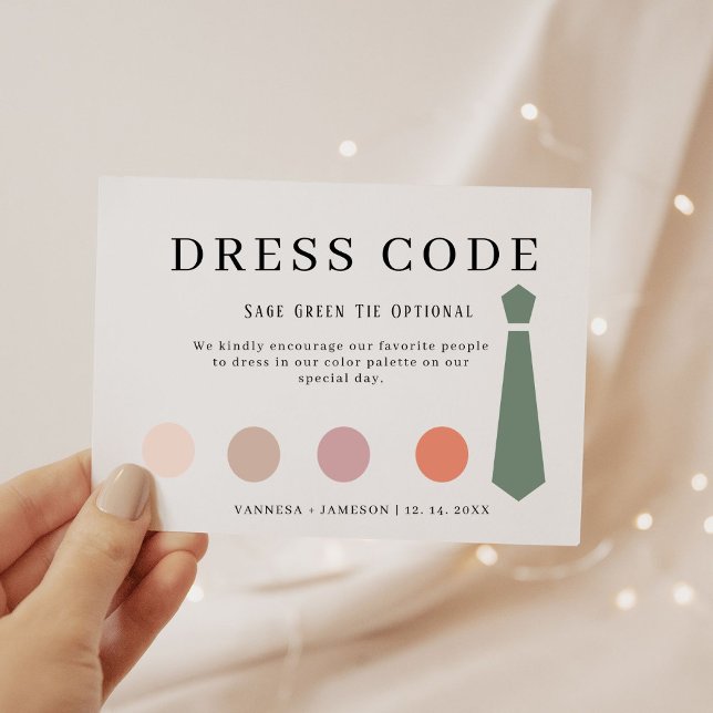 Elegant Guest dress code card, Canva attire  Enclosure Card (Creator Uploaded)