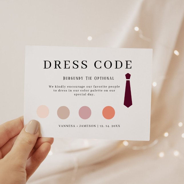 Elegant Guest dress code card, Canva attire  Enclosure Card (Creator Uploaded)