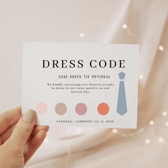 Elegant Guest dress code card, Canva attire  Enclosure Card (Creator Uploaded)