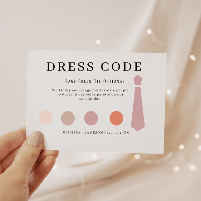 Elegant Guest dress code card, Canva attire  Enclosure Card (Creator Uploaded)