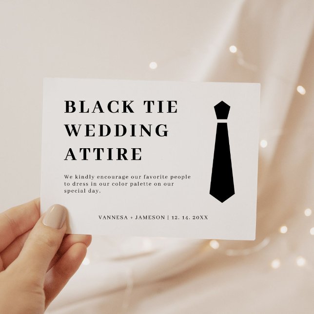 Elegant Guest dress code card, Canva attire  Enclosure Card (Creator Uploaded)