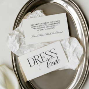 Elegant Guest Dress Code Wedding Enclosure Card