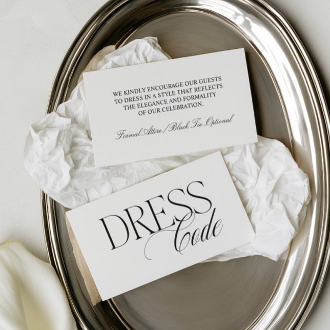 Elegant Guest Dress Code Wedding Enclosure Card (Elegant Guest Dress Code Wedding Enclosure Card)