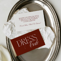 Elegant Guest Dress Code Wedding Enclosure Card