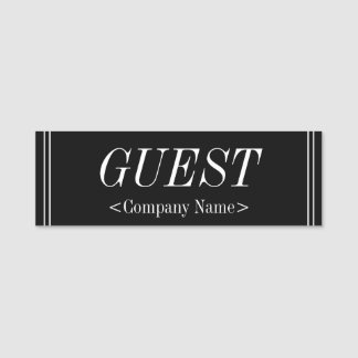 Elegant "GUEST" Name Tag