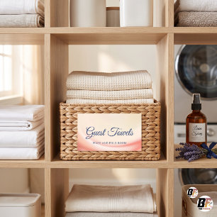 Elegant Guest Towels Wash and Fold Room Organizati Rectangular Sticker