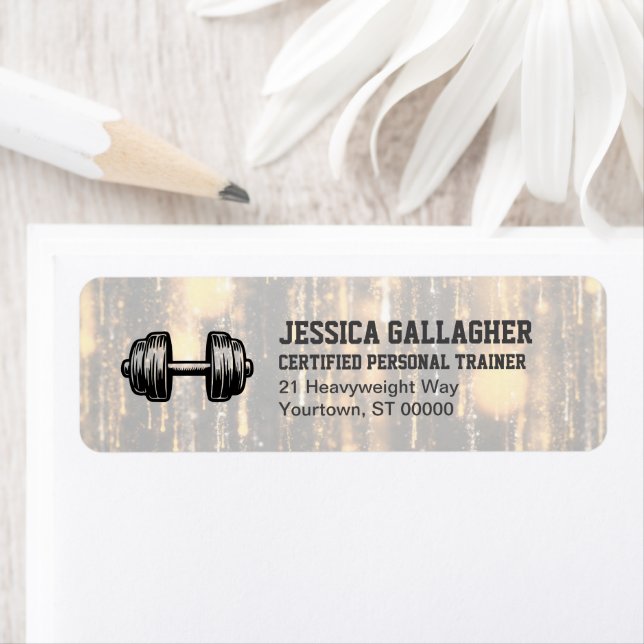 Elegant Gym / Personal Trainer Return Address  Label (Insitu)