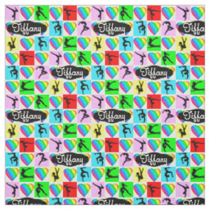 ELEGANT GYMNASTICS POSES PERSONALIZED FABRIC