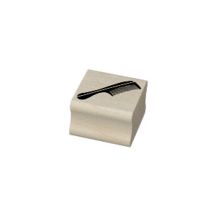 Elegant Hair Comb Hairdresser Personal Stationery Rubber Stamp