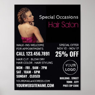 Elegant Hair Style, Hair Stylist, Hair Salon Poster