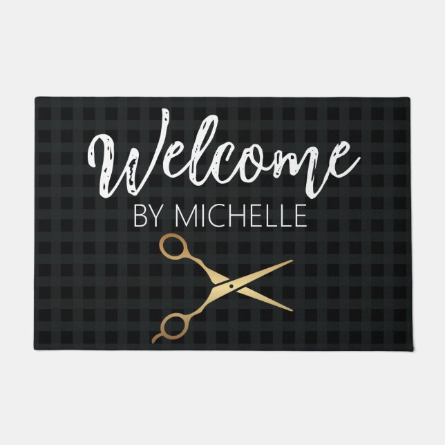 Elegant   Hairstylist Salon Name      Doormat (Front)