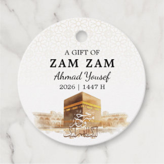 Elegant HAJJ MABRUR Zam Zam water  Favour Tags