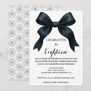 Elegant Halloween Birthday Invite - Spiderweb