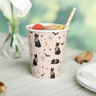 Elegant Halloween Chic Spooky Season Paper Cups