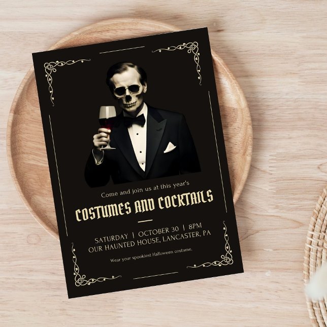 Elegant Halloween Costume Party Invitation (Creator Uploaded)