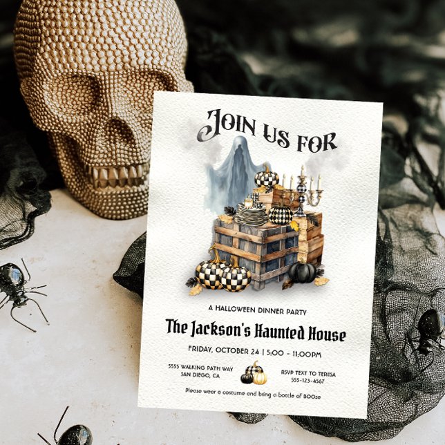 Elegant Halloween Dinner Party Invitation (Creator Uploaded)