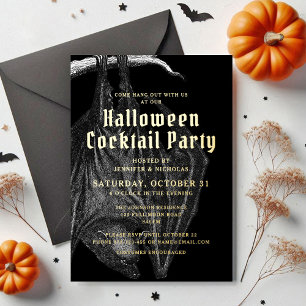 Elegant Halloween Gold Foil Cocktail Party