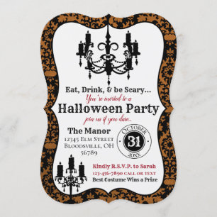 Elegant Halloween Invitation - Hallows Eve Party