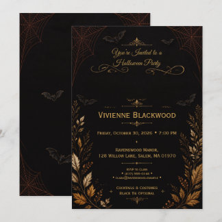 Elegant Halloween Party Celebration Invitation