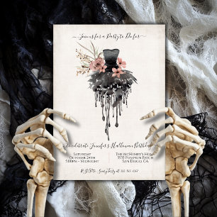 Elegant Halloween Party Dress Invitation