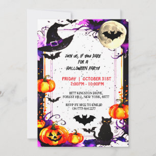 Elegant Halloween party invitation 