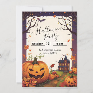 Elegant Halloween Party Invitation | Customisable 