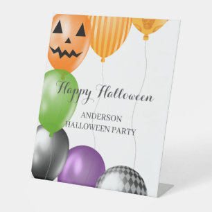 Elegant Halloween Party  Pedestal Sign