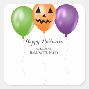 Elegant Halloween Party  Square Sticker