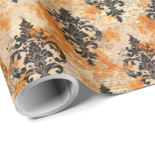 Elegant Halloween Toile Wrapping Paper