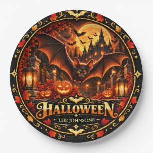 Elegant Halloween Trick or Treat Paper Plate