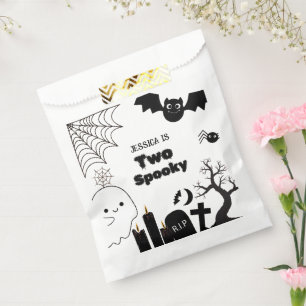 Elegant Halloween two spooky second Birthday party Favour Bag