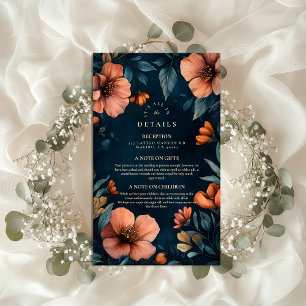 Elegant Halloween Wedding Enclosure Card