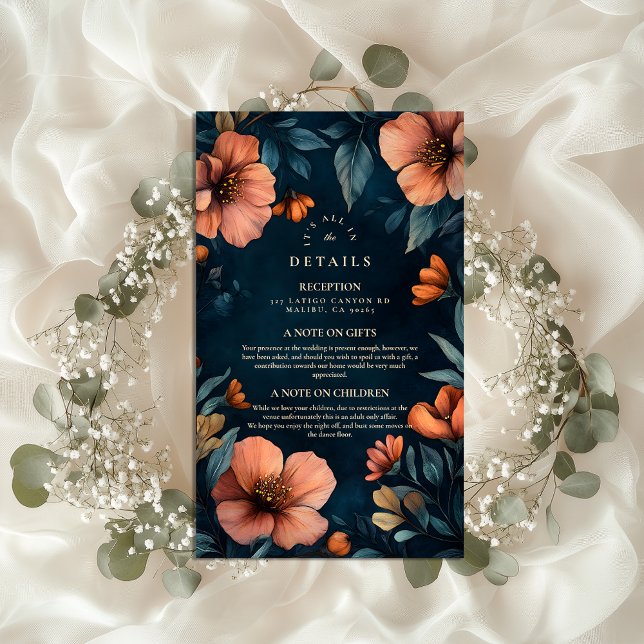 Elegant Halloween Wedding Enclosure Card (Creator Uploaded)