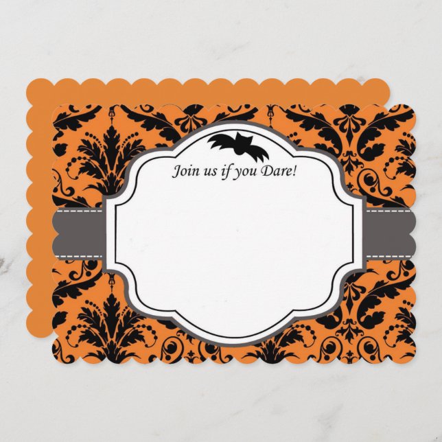 Elegant Halloween Wedding Invitation (Front/Back)