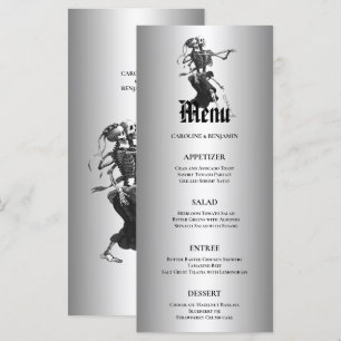 Elegant Halloween Wedding Menu