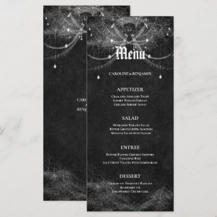 Elegant Halloween Wedding Menu