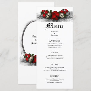 Elegant Halloween Wedding Menu